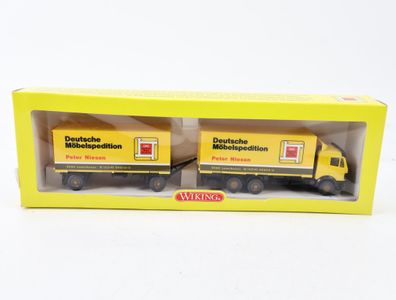 Wiking H0 Modellauto LKW Deutsche Möbelspedition Peter Niesen Gelb 1:87