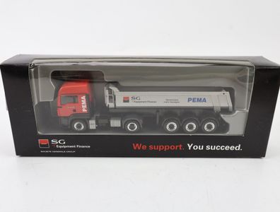 Herpa H0 Modellauto LKW Pema SG Equipment Finance Werbemodell 1:87