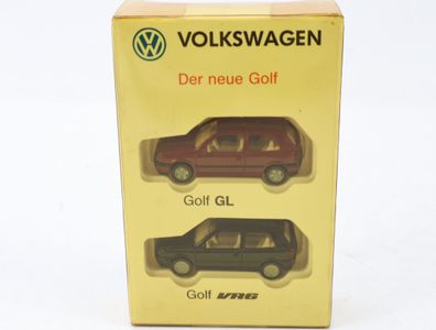 Wiking H0 Modellauto Set PKW Volkswagen Der neue Golf GL & VRS 1:87