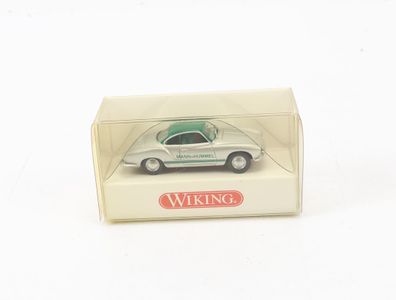 Wiking H0 Modellauto PKW Karmann Ghia Mann + Hummel IAA 2005 silber 1:87