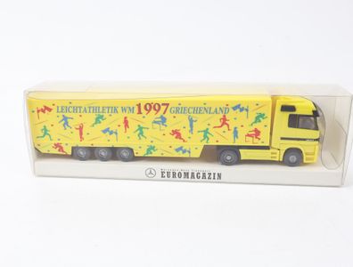 Wiking H0 Modellauto LKW Euromagazin MB Transporter Leichtathletik WM 1997 1:87