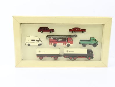 Wiking H0 Modellauto Set Mercedes-Benz PKW Unimog Feuerwehr LKW 1:87