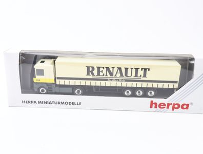 Herpa H0 142816 Modellauto LKW Gardinenplanen-Hängerzug Renault 1:87