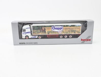 Herpa H0 268158 Modellauto LKW MB Actros LH SZ Koffer-Sattelzug "Chappi" 1:87