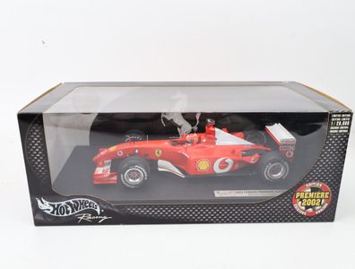 Hot Wheels 54643 Modellauto Michael Schuhmacher Ferrari 2002 / OVP 1:18