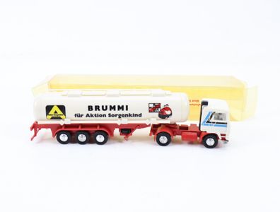 Herpa H0 Modellauto LKW Tank-Sattelzug Volvo F12 " Brummi für Aktion Sorgenkind"