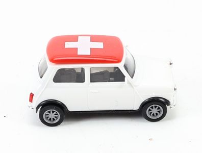 Herpa H0 021234 Modellauto PKW Mini Cooper Weiß Schweiß Flagge 1:87