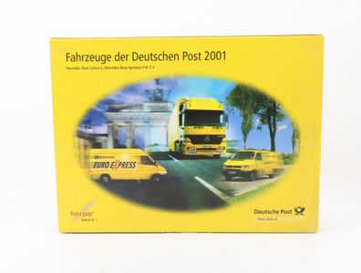 Herpa H0 03966S Modellauto Set Fahrzeuge der Deutschen Post 2001 Edition 1 1:87