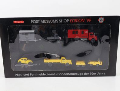 Wiking H0 80-03 Modellauto Set Post- Fernmeldedienst Sonderfahrzeuge 70er 1:87