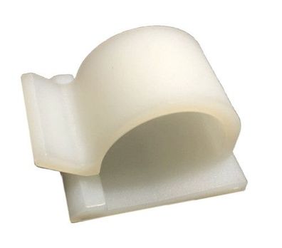 25 Stück 3M Klebesockel Kabelklemme Kabelclips Kabelhalter weiß für Rundkabel