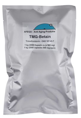 1 kg Betain/TMG-Kapseln (2.000 Kapseln zu je 500 mg) - Zusätzlich zu NMN!