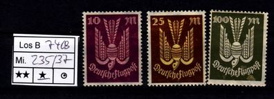Los E7418: Deutsches Reich Mi. 235/37 *