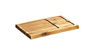 KESPER Servierbrett aus Akazienholz mit Mulden 37,5 x 24 x 2,5 cm Braun Natur 28196