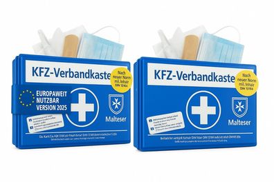 Cartrend 2er Set Kfz- Verbandkasten Auto [EUROPAWEIT GÜLTIG] Erste-Hilfe-Set