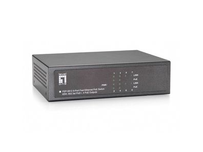LevelOne FEP-0812 - Switch - unmanaged - 4 x 10/100 (PoE)