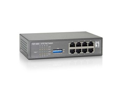 LevelOne FEP-0800 - Switch - unmanaged - 8 x 10/100 (PoE)