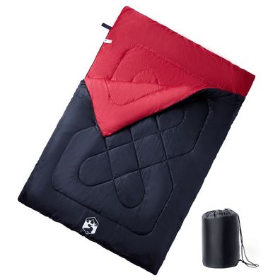 Doppelschlafsack mit Kissen | Camping | Schlafsack | 4 Jahreszeiten | 2 Personen