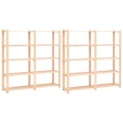 Lagerregale | Kellerregal | Archivregal | 5 Böden | Holzregal | 100 kg pro Boden