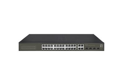 LevelOne Hilbert 28-Port Gigabit Smart Lite Switch, 24 x Gigabit RJ45, 4 x Giga... ->