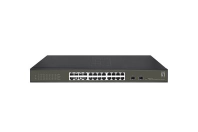 LevelOne Hilbert 26-Port Gigabit Smart Lite Switch, 24 x Gigabit RJ45, 2 x Giga... ->