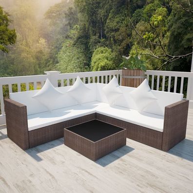 Lounge-Set | Sitzgruppe | Poly Rattan | Gartenmöbel | Sitzgarnitur | inkl. Tisch