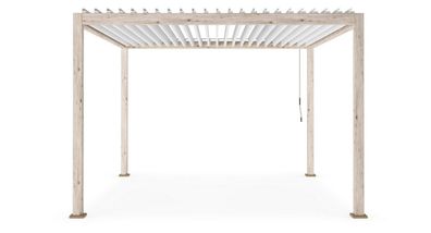 Pavillon Ocean 360 x 360 x 250 cm Aluminium Rustik-Weiß