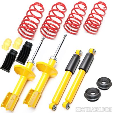 Sportfahrwerk 40/40 + Domlager + Staubschutz - OPEL ASTRA G, 1.2 - 2.0 - 1.7TD
