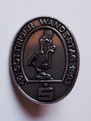 Anstecker Pin Sparkasse 15. Göttinger Wandertag 1993