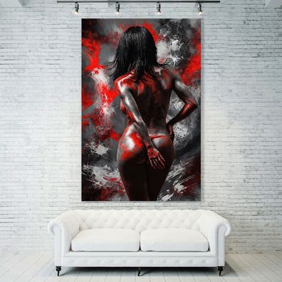 Künstlerische nackte Frau, erotisches Bild, Wandbild Acrylglas, Leinwand, Poster