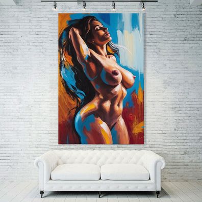 Wandbild Künstlerische nackte Frau, erotisches Bild, Acrylglas, Leinwand oder Poster