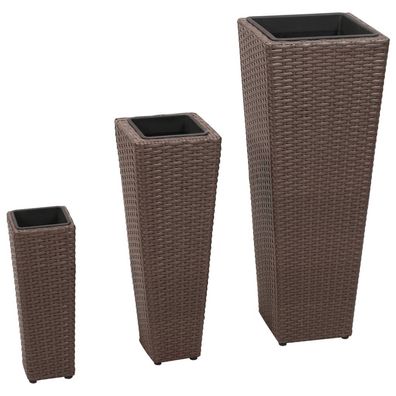 Blumenkübel | Pflanzsäule | Hochbeet | Kräuterkasten | Blumentopf | 3er Set