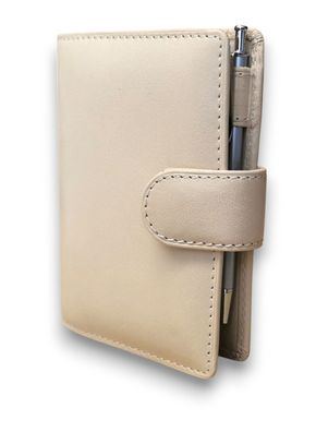 Succes Deluxe Mini Manager Organizer Leder A8 Ringbuch Creme 15 mm Ringung PM214DL20