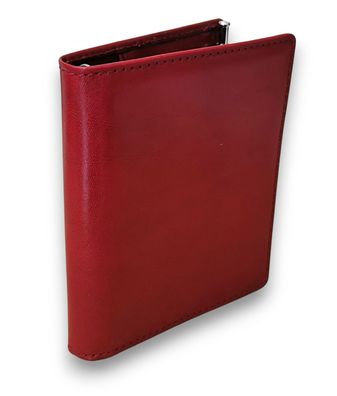 Succes Deluxe Mini Diplomat Leder A8 Ringbuch offen Agenda Rot 11mm Ringung PM111DL12