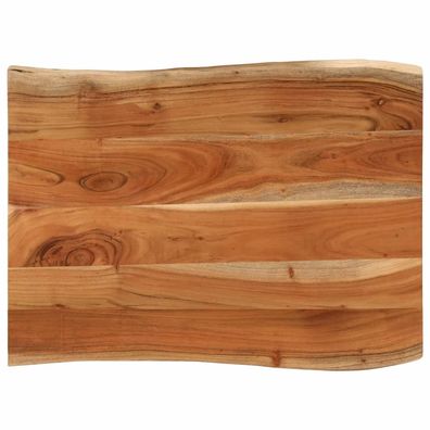 vidaXL Tischplatte 90x60x2,5 cm Rechteckig Massivholz Akazie Baumkante