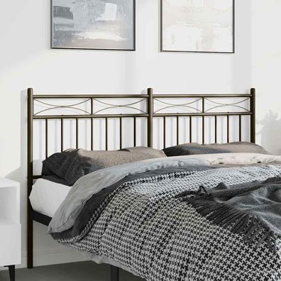 vidaXL Kopfteil Metall Schwarz 150 cm