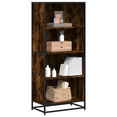 vidaXL Bücherregal Räuchereiche 60x35x139 cm Holzwerkstoff