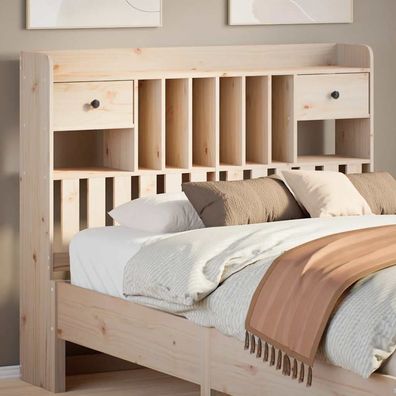 vidaXL Kopfteil mit Stauraum 135 cm Massivholz Kiefer