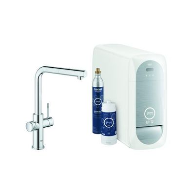 GROHE Starterkit GROHE Blue Home 31539 auszb. Mousseur BT/WIFI L-Auslauf chrom