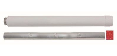 VA Verlängerung turboTEC kürzbar Luft-/Abgasführung, Alu, 60/100mm, 1,0 m