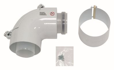 Vaillant Bogen 87 Grad Brennwert konz., PP, 60/100 mm, m. Reinigungsd