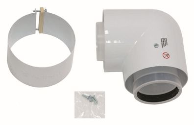 VA Bogen 87 Grad Brennwert Luft-/Abgasführung, PP, 80/125 mm
