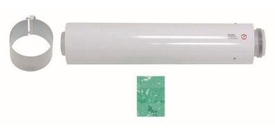 VA Verlängerungsrohr Brennwert Luft-/Abgasführung, PP, 60/100, 0,5 m