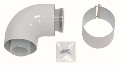 VA Bogen 87 Grad Brennwert Luft-/Abgasführung, PP, 60/100 mm