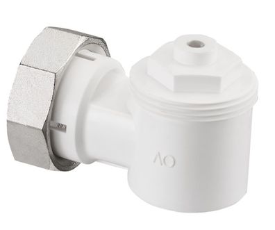 Oventrop-winkeladapter für Ventil-HK weiß, Gewindeanschluss M30x1,5