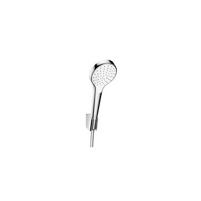 HG Brausenset Croma Select S 1jet/ Porter S weiss/chr. Brauseschlauch 1250mm