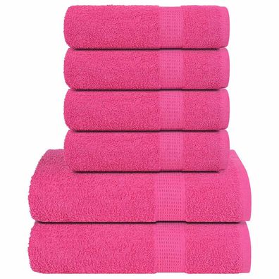 vidaXL 12-tlg. Handtuch-Set Rosa 360 g/m² 100% Baumwolle