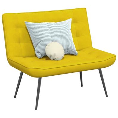 vidaXL Sitzbank Gelb 110x74x84 cm Samt