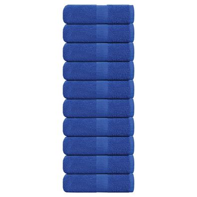 vidaXL Gästetücher 10 Stk. Blau 30x50 cm 360 g/m² 100% Baumwolle