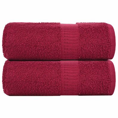 vidaXL Seiftücher 2 Stk. Bordeauxrot 30x30 cm 360 g/m² 100% Baumwolle