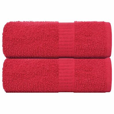 vidaXL Seiftücher 2 Stk. Rot 30x30 cm 360 g/m² 100% Baumwolle